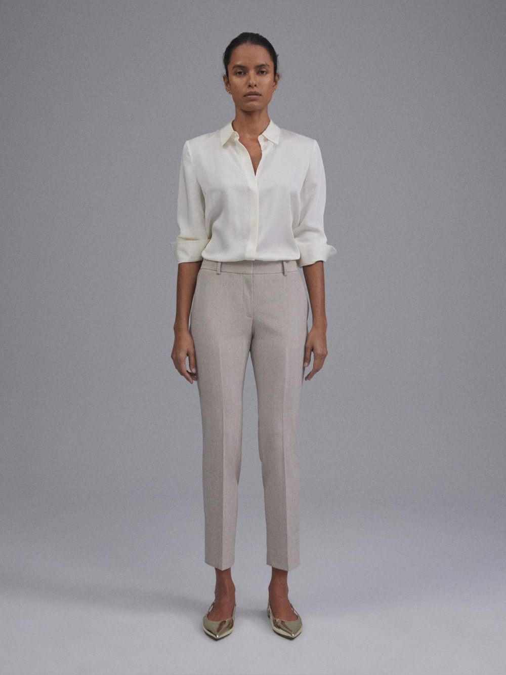 Theory $275 pants Treeca Pantin Good Wool 12 women’s beige business work wear